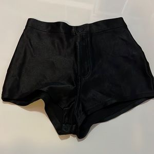 American Apparel Black Disco Shorts